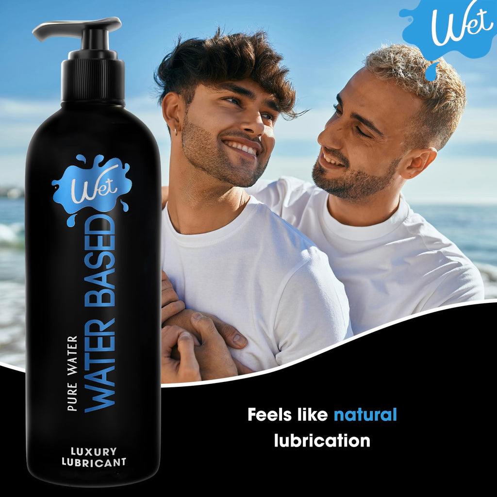 Wet Silver Water-Based Lubricant | Long-Lasting, Original Premium Formula | Vegan, pH-Balanced, Hypoallergenic, Paraben-Free, Non-staining | Lube for Men, Women & Couples, 32 fl oz