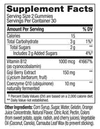 OLLY Extra Strength Daily Energy Gummy, Caffeine Free Cellular Energy Production,* 1000 mcg Vitamin B12, CoQ10, Goji Berry, Adult Chewable Supplement, Berry Yuzu Flavored, 30 Day Supply - 60 Count
