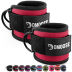 DMoose Ankle Strap for Cable Machine - One Size Fit with Premium Padding, Workout Kickback Ankle Cuffs, Ankle Bands for Working Out, Booty Workouts, Leg Extension, Hip Abductors & Lower Body Exercises