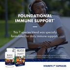 Host Defense Stamets 7-7 Species Blend - Mushroom Supplement for Immune Support - Includes Royal Sun Blazei, Cordyceps, Reishi, Maitake, Lion's Mane, Chaga & Mesima - 120 Capsules