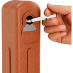 Global Industrial Free Standing Outdoor Cigarette Receptacle Ashtray with Round Base, 11" Diameter x 30" H, 1-1/2 Gallon Capacity, Butt Disposal Container, Plastic, Terracotta