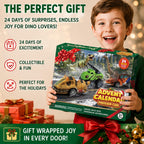Advent Calendar 2026 Kids Boys,Dinosaur Monster Truck 24 Days Countdown Toy