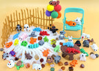 41pcs Mini Animal Figurines Set,3D Printed Little Animals Articulated Flexible Fidget Toy,Mini Animal Figurines Toy,Cute Animal Toys for Home, Office, Decor