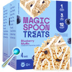 Magic Spoon Treats - 8 High Protein Bars, Blueberry Muffin - High Protein Gluten Free Snack - Sugar & Gluten Free Protein Cereal Bar - Low Carb & Keto Friendly - Healthy Snacks for Adults