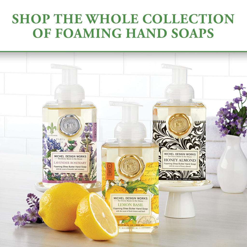Michel Design Works Foaming Hand Soap, Lemon Basil, 3-Pack, (17.8 fl. oz. each) Foaming Hand Soap