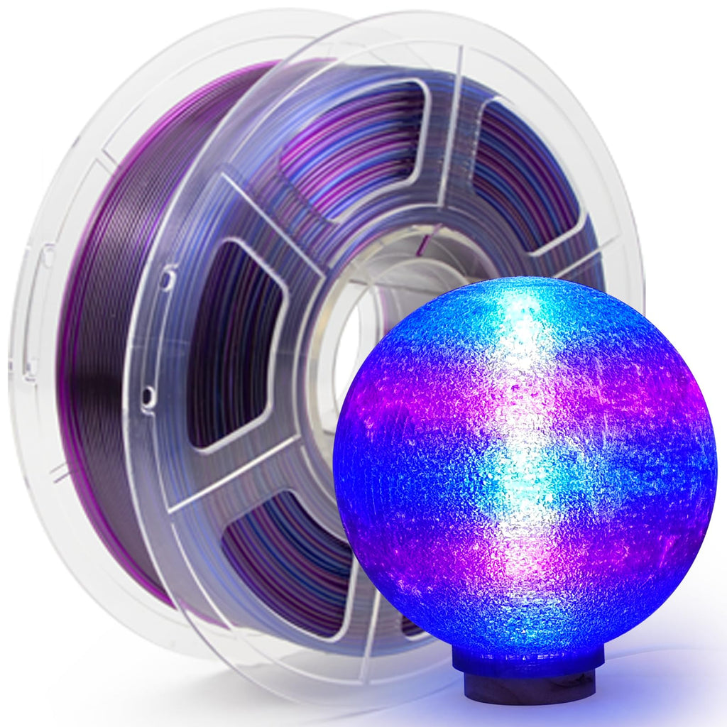 iSANMATE Matte PLA Filament 1.75mm 30-300mm/s 3D Printer Filament 1kg (2.2lbs) for Bambu Lab 3D Printers,AMS,AMSLite (Clear Blue-Purple, 1kg)