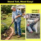 Bird Twig Garden Hoe for Weeding - Sharp Push Pull Blade,Stainless Steel Stirrup Weeder Hoe, 30-54 Inch Adjustable, Stand Up Loop Weed Hoe Tool for Women Seniors