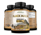 Organic Black Maca 1,900 mg per Serving Natural Energy Booster Peruvian Maca for Men & Women 120 Capsules