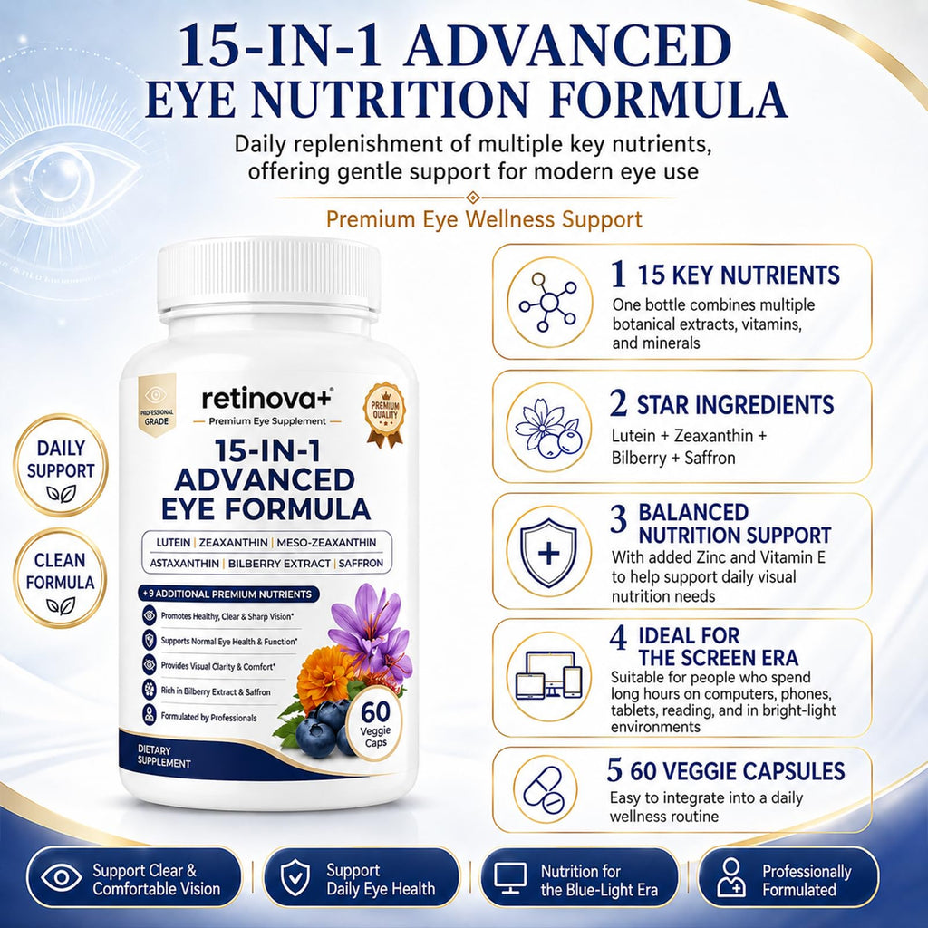 Retinova+ 15-in-1 Advanced Eye Formula, 60 Capsules