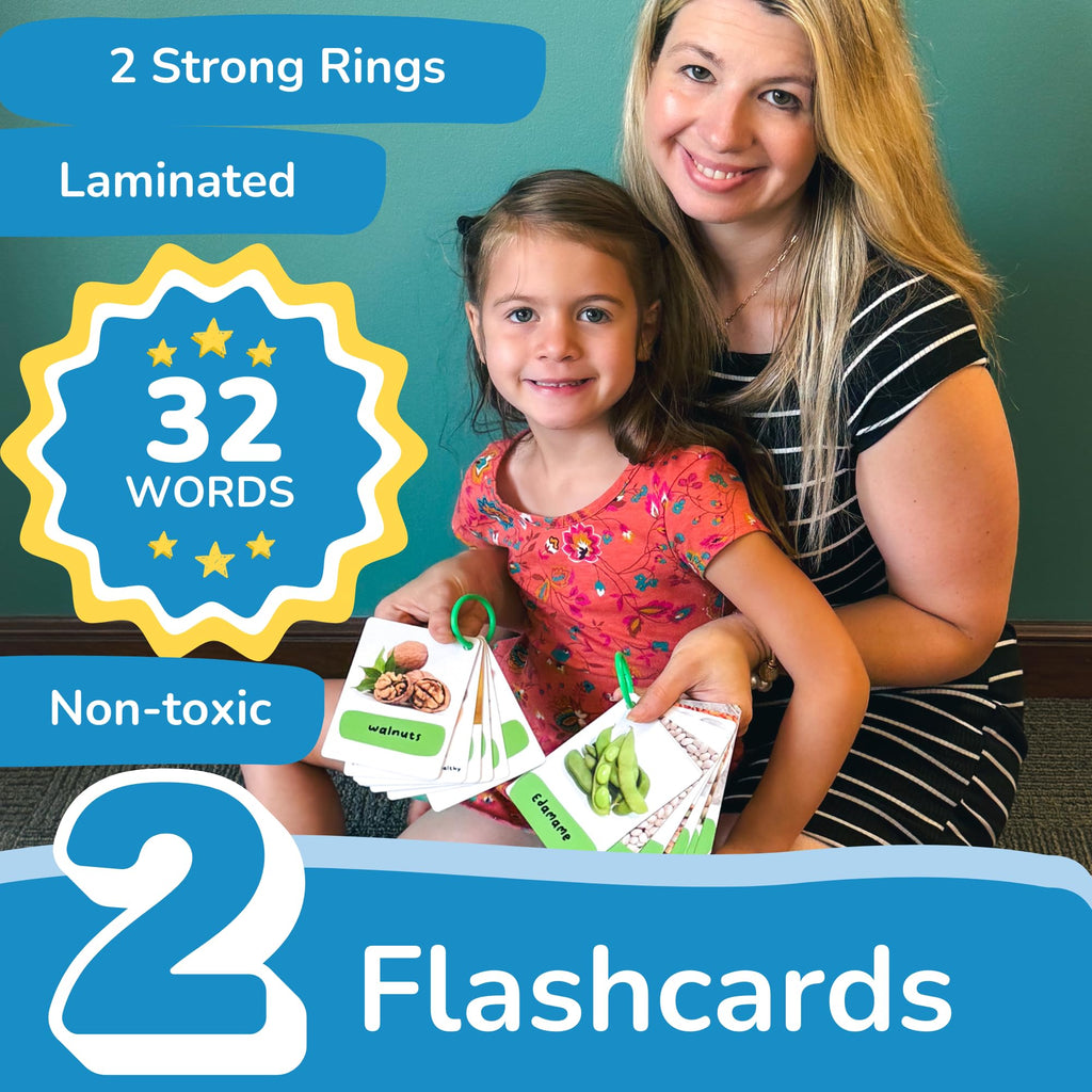 Preschool Learning Activities, Educational Books, Toddler Flashcards, Montessori Games, Picture Cards, Play Food for Toddlers 1-3, 1 Year Old Girl Gifts and Toys, 2 Year Old Girl Birthday Gift