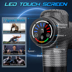 TOLOCO Massage Gun, Back Massager 10 Replacement Head for Pain Relief Deep Tissue, Percussion Massage Guns 7 Speed Level Super Quiet Electric Massager Fathers Day Dad Gifts, Carbon
