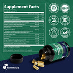 Femmetra Spike Protein Detox Capsules, Nattokinase Supplement 8000FU, Quercetin with Bromelain & Curcumin etc. 13-in-1 Protein Capsules Wellness Formula for Immune Health, Vegan, Non-GMO, 120 Capsules