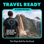 DUDE Wipes Mint Chill Travel Wipes - 6 Packs of 18 (108 Count) - Extra-Large Adult Flushable Wipes - Infused with Tea Tree Oil, Vitamin E, and Aloe - Septic and Sewer Safe
