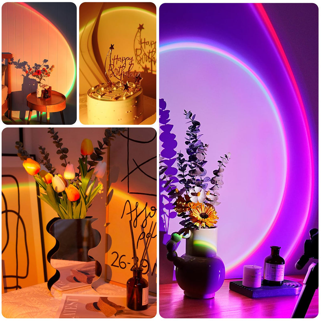 Sunset Lamp Projector with Remote/APP Control,360° Multi-Color Sunset Light