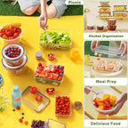 JSCARES 40 PCS Food Storage Containers with Lids Airtight (20 Lids &20 Containers) - Leakproof Meal-Prep Containers for Kitchen Storage Reusable Plastic Microwave/Dishwasher Safe with Labels & Pen