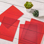 Lesnlok Red Acrylic Sheets 1/8 inch Thick 3mm 2 Pack 8 x 10 Clear Plexiglass Sheets,for Sign,Craft,Painting,Laser Cutting,DIY Display Projects… (8"x 10", Red, 2)