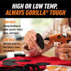 Gorilla Mini Hot Glue Gun Kit, Dual Temp, Includes 30 Sticks
