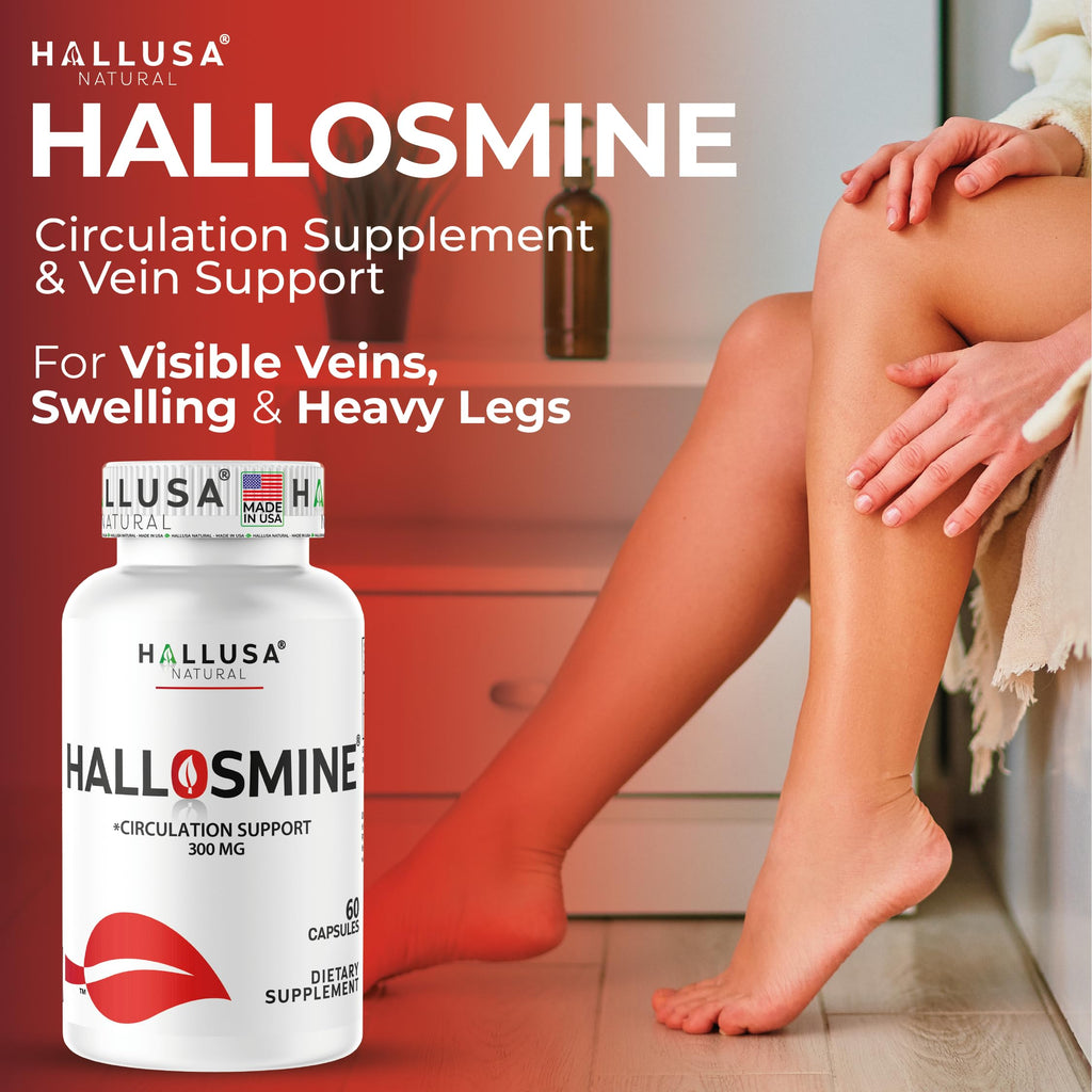 Hallusa Natural Diosmin Circulation - Support for Circulation and Veins - DIOSMIN - DIOSMINE- DIOSMINA - Circulation & Vein Support Supplement