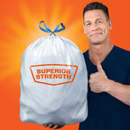 Hefty Strong Tall Kitchen Trash Bags, Unscented, 13 Gallon, 45 Count