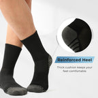 BAMBOO COOL Men's Crew Socks Athletic Cushioned Moisture Wicking 6 Pairs