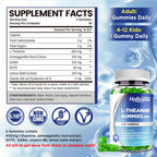 L-Theanine Gummies, l'theanine 400mg with Ashwagandha, GABA, 5HTP,L-Theanine Chewable Supplement for Relax, Zzz & Focus Support, Vegan, Lemon Flavor, 120 Counts