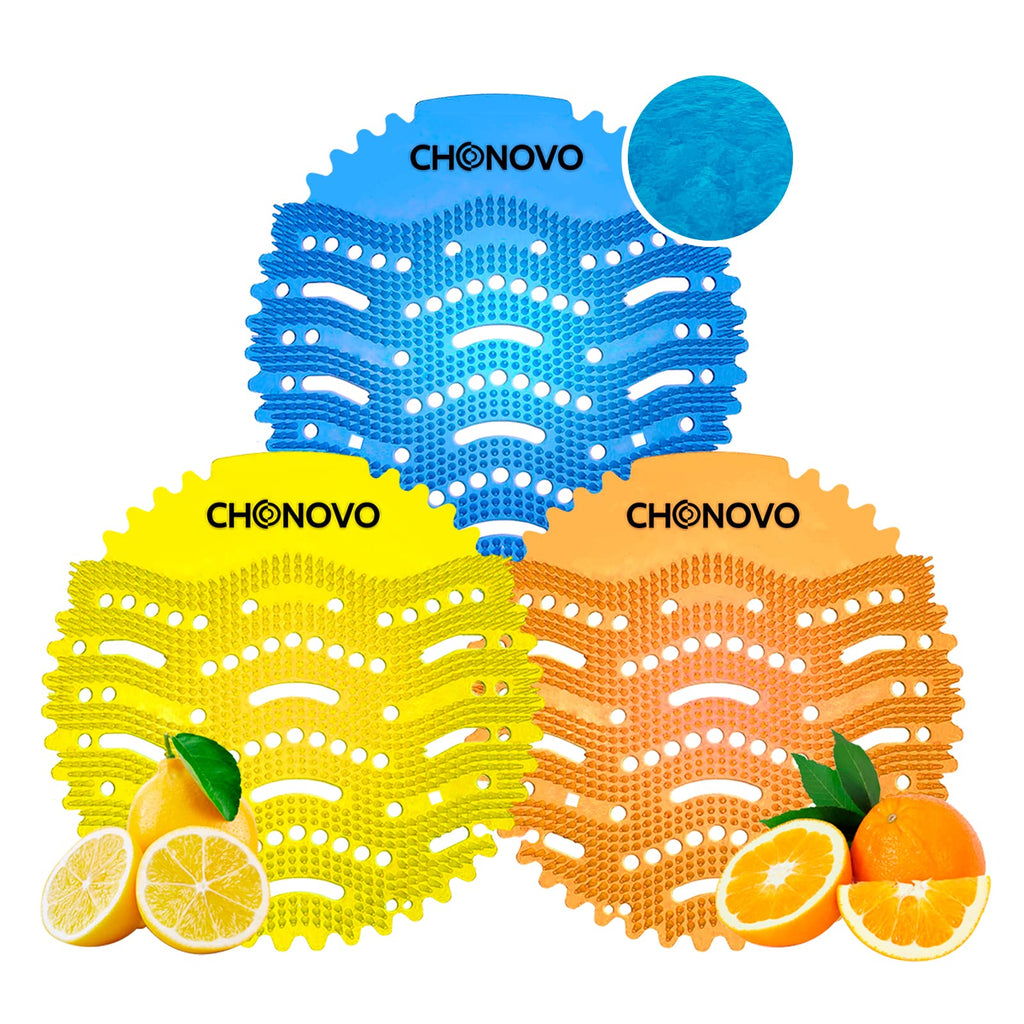 CHONOVO Urinal Screen Deodorizer, 12 Pack Urinal Cake Bulk with 3 Scents