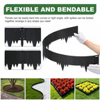 Galvanized Steel Landscape Edging Border 6 Packs 42'' L x 6.5'' H, Metal Landscape Garden Edging Border with 6 Stakes, Hammer-in Lawn Edging for Landscaping, Flower Bed, Yard, Pathway (21ft Total)