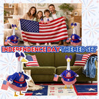 ZhouBoat Patriotic 4th of July Porch Goose Outfit for 23 Inch Lawn Statue