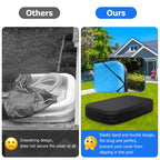 Rectangular Pool Cover for Inflatable Pool, Fits Blow Up Pool Size 103" L x 69" W, Built-in Elastic Band and Extra Buckle to Prevent Slipping, Rectangle Above Ground Swimming Pool Cover