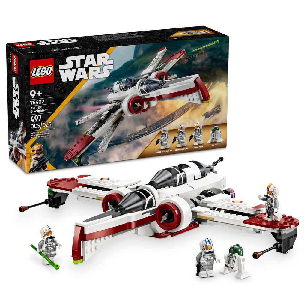 LEGO Star Wars: Revenge of The Sith ARC-170 Starfighter Spaceship Building Toy - Kids Star Wars Toy for Boys and Girls, Ages 9+ - Gift Idea for Birthdays - 75402