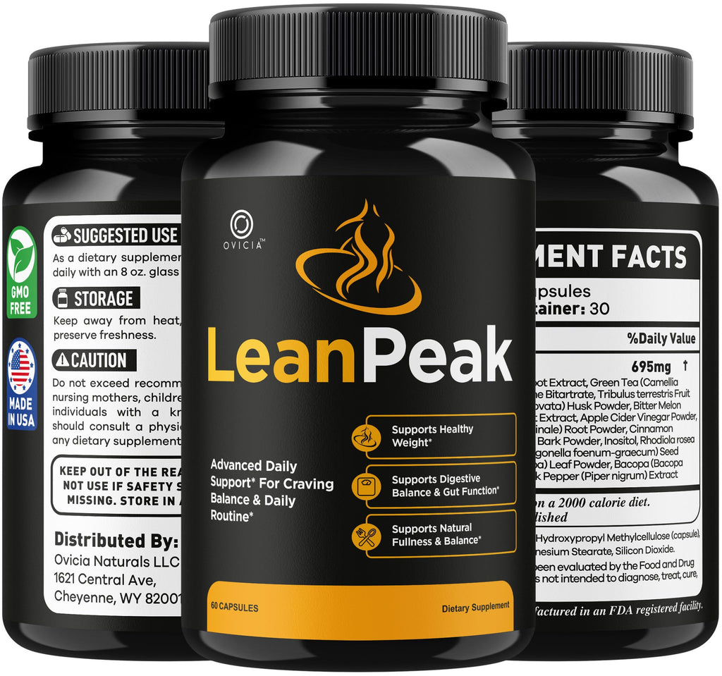 (3 Pack) Lean Peak - Lean Peak Advanced Capsules Support Premium Formula, LeanPeak Pills Maximum Strength All Natural for Overall Health and General Wellness Reviews, 180 Capsules for 3 Months