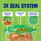 Ziploc Sandwich and Snack Bags with EasyGuide Texture, Plastic Storage Bags with Grip 'n Seal Technology, 105 Bags Total