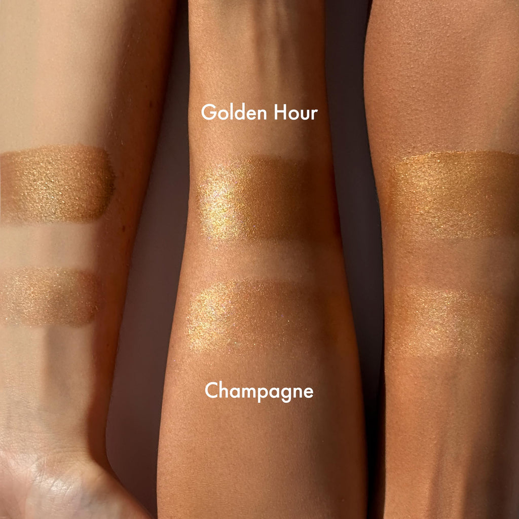 Isle of Paradise Sunny Serum Champagne - Bronzing Serum with Squalane, Niacinamide, and Jojoba Oil - 4-in-1 Instant Self Tan Primer, Base, Highlighter, and Body Bronzer - 1.01 fl. oz