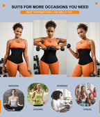 TrainingGirl Waist Trainer for Women Lower Belly Waist Trimmer Corset Tummy Wrap Workout Sweat Belt Band Sports Sauna Suit