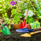 Gisafai 12 Pcs Toy Shovels for Kids Gardening Tools Kids Shovel Mini Metal Garden Shovel Sand Shovels with Sturdy Wooden Handle for Summer Beach Toddler Soil Planting Digging Tools, 4 Colors