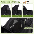 PETSITE 3-Wheel Pet Stroller, Foldable Dog Strollers for Small Dogs with Breathable Mesh, Waterproof Cover, All-Terrain Wheels, Cup Holder, and Storage Basket, Ideal for Dogs Cats up to 33 lbs (Black)