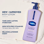 Vaseline Intensive Care Calm Healing Body Lotion 3 count for Dry Skin Made with Ultra-Hydrating Lipids and Lavender Extract to Heal and Restore Dry Skin 20.3 oz