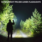KINGCAESAR 3 Pack Flashlights 90,000 High Lumens - Super Bright Rechargeable Flashlight with 5 Light Modes, IPX7 Waterproof Powerful LED Flash Light for Home, Camping