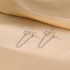 SLUYNZ 925 Sterling Silver Cuff Earrings Chain for Women Crawler Earrings Studs (A-Silver)