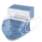 akgk Disposable Face Masks 100Pcs, 3 Layer Protective Face Mask Navy Blue Face Masks 100Pcs