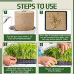 Humyoun 10 x 236 Microgreens Growing Mat Jute Fiber Grow Mats Extra Long Hydroponic Grow Pads for Wheatgrass, Sprouts, Hydroponics Seed Starter Trays, Organic