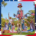 6 Pcs 250th Anniversary 12 Ft Skeleton Costume USA Skeleton Cloth Accessory
