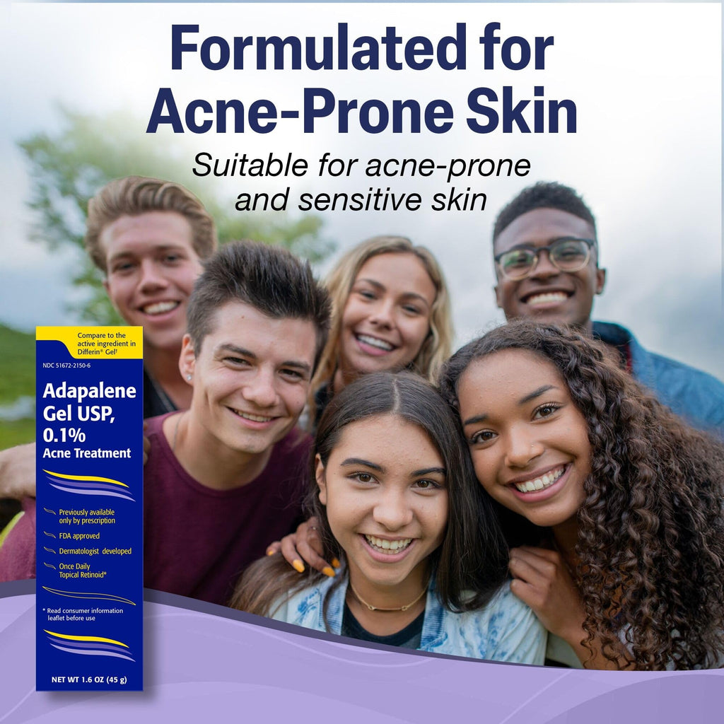 TARO Ohm Adapalene 0.1% USP Gel, Paraben Free, Retinoid 1.6oz
