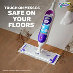 Mop Heavy Quality Floor Mop with Bucket, Flexible Kitchen tap Flat Squeeze Cleaning Supplies 360 Flexible Head/2 Reusable Pads Clean Home Floor Cleaners (White)
