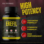 Erefil Supplement Capsules, Advanced Erefil Natural Pills - Maximum Strength, All Natural Performance, Stamina and Energy Support, Ere Fil Overall Health and Wellness Support Reviews (3 Pack)