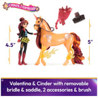 Unicorn Academy, Valentina & Cinder Power of Friendship Set, Translucent Saddle & 2 Power Accessories, Dolls & Unicorn Toys for Girls Ages 4 and up