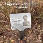 Signxuni Engraved Memorial Plaques for Outdoors, Stake Mounted Metal Plaque