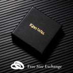 King Will Stainless Steel Fidget Ring 8mm Step Black Chain Spin Size 10