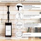 Demi's Home 25.4 oz 750 ml Glass Coffee Syrup Dispenser for Coffee Bar - 4 Pack - Comprehensive Label Set & ¼ oz Pumps Included