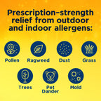 Xyzal Children's 24 Hour Allergy Relief Medicine for Kids, Levocetirizine Dihydrochloride Liquid Antihistamine, Grape, 10 Fl. oz.